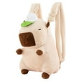 thumbnail image 2 of Abbracc Capybara Backpack Adorable Fashion Backpack for Party Daily Use Travel Beige Baseball Cap, 2 of 9