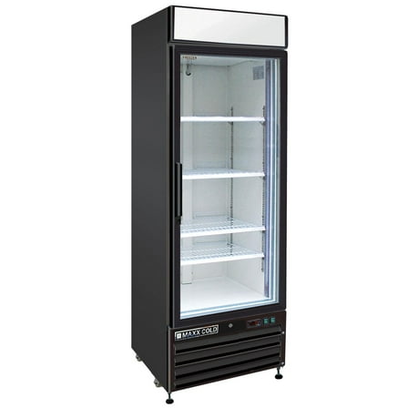 Maxx Cold Single Glass Door Merchandiser Freezer, 27", 23 cu. ft. Capacity, in Black (MXM1-23FBHC)