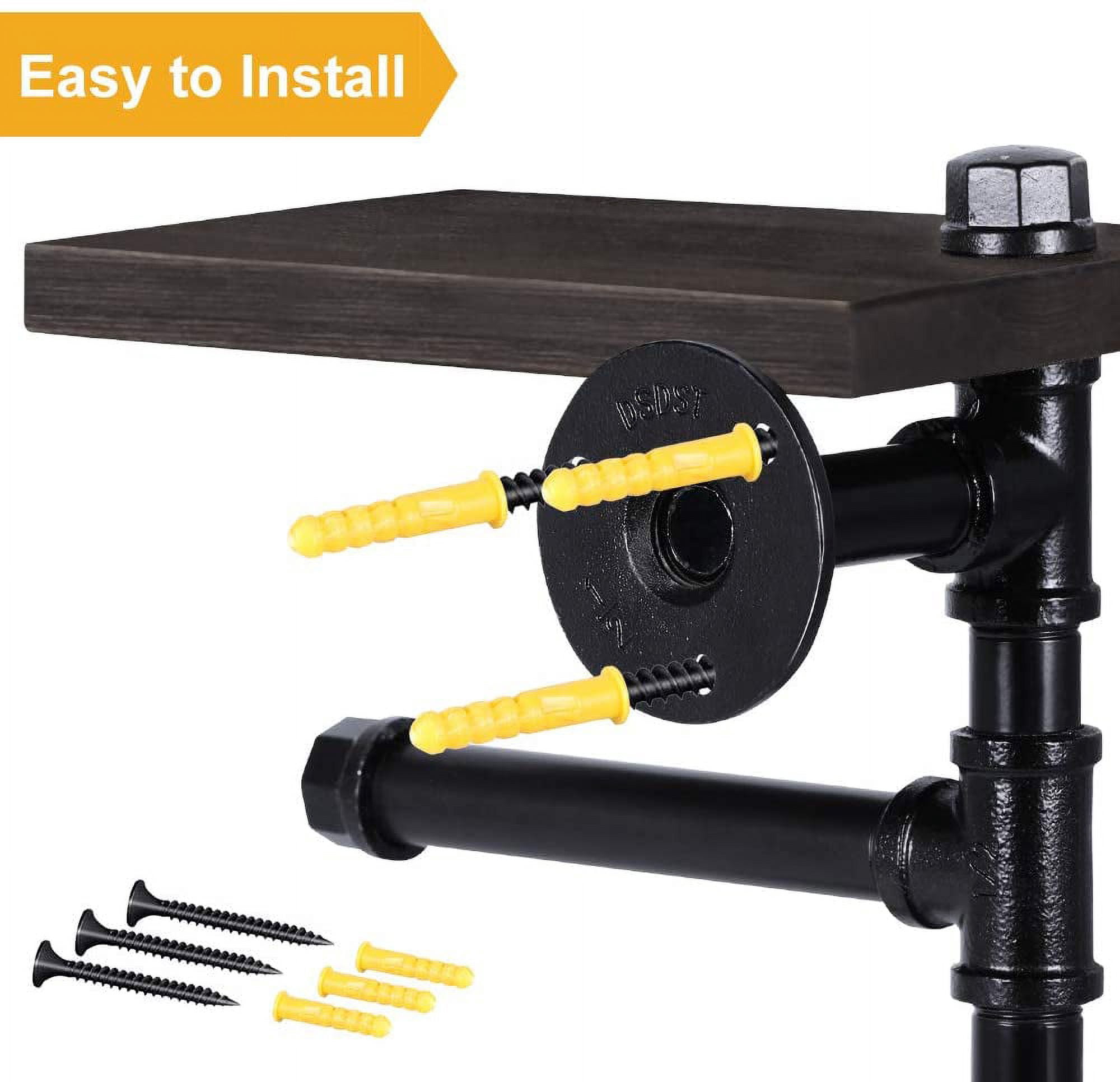 Oumilen Industrial Black Wall-Mounted Toilet Paper Holder