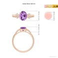 thumbnail image 5 of ANGARA Natural 1.15 Ct. Amethyst with Diamond Classic Ring in 14K Rose Gold for Women (Ring Size: 10), 5 of 9