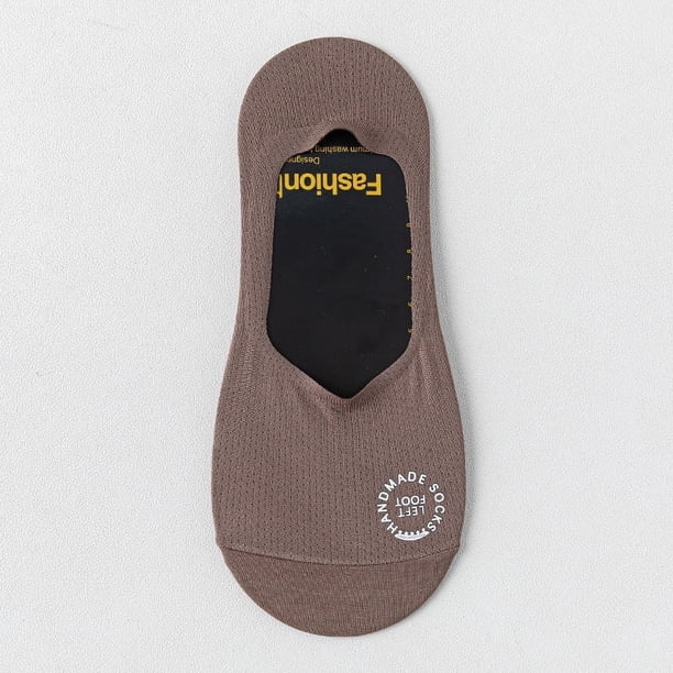 Calcetines de hombre, calcetines náuticos de verano, finos, de malla de seda de hielo, de algodón, transpirables, absorbentes del sudor, de boca baja, antideslizantes, de silicona, de corte bajo,