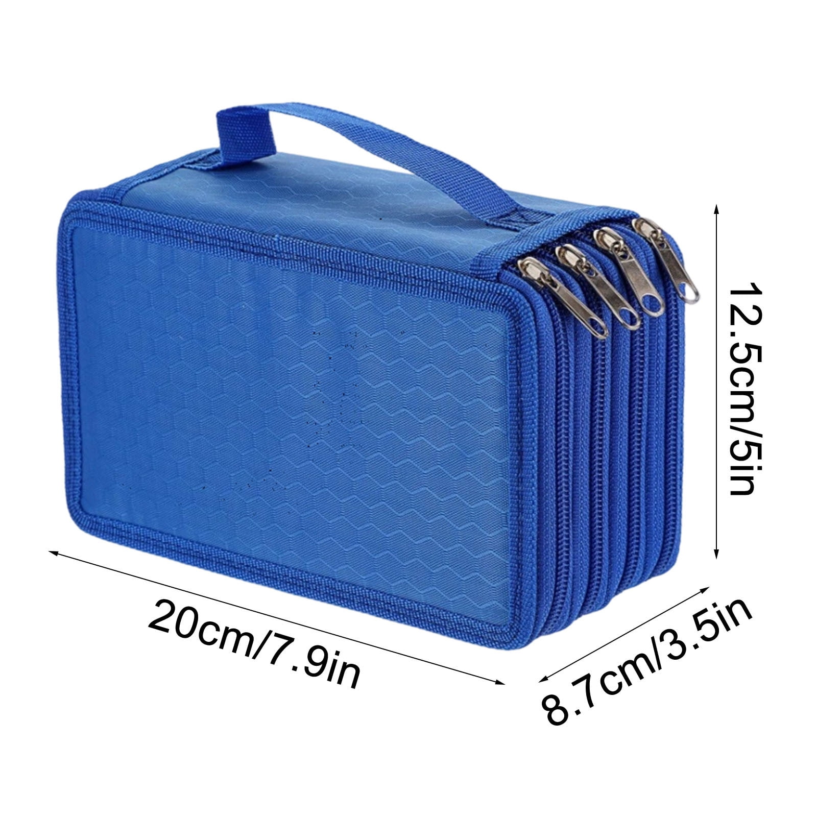 2pcs Zippered Pencil Case-Canvas Handy Pencil Holders for for Watercolor Pencils, Crayola Colored Pencils, Marco Pencils C