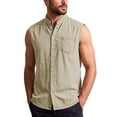 thumbnail image 5 of XAOFW Casual Solid Color Sleeveless Shirts For Man Everyday Wear Breathable Shirt Lightweight Summer Shirts Stylish Top XXL, 5 of 5