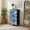 Color-3, variant on 4 Drawer Vertical Storage Dresser Abstract colorful oil canvas texture Hand drawn brush stroke oil with Wood Top Fabric Pull Drawers