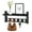 Black/White, variant on Sorbus White Wall Mount Coat Rack with Shelf and 5 Heavy-Duty Hooks, 15.75"