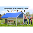 thumbnail image 5 of Sino Luban Metal Large Chicken Coop Run with Small Mesh Hardware Cloth for 20 Chickens/Ducks, Chicken Runs for Yard with Waterproof Cover, Chicken Enclosure Pen Outdoor, Walk-in Poultry Cage, 5 of 8