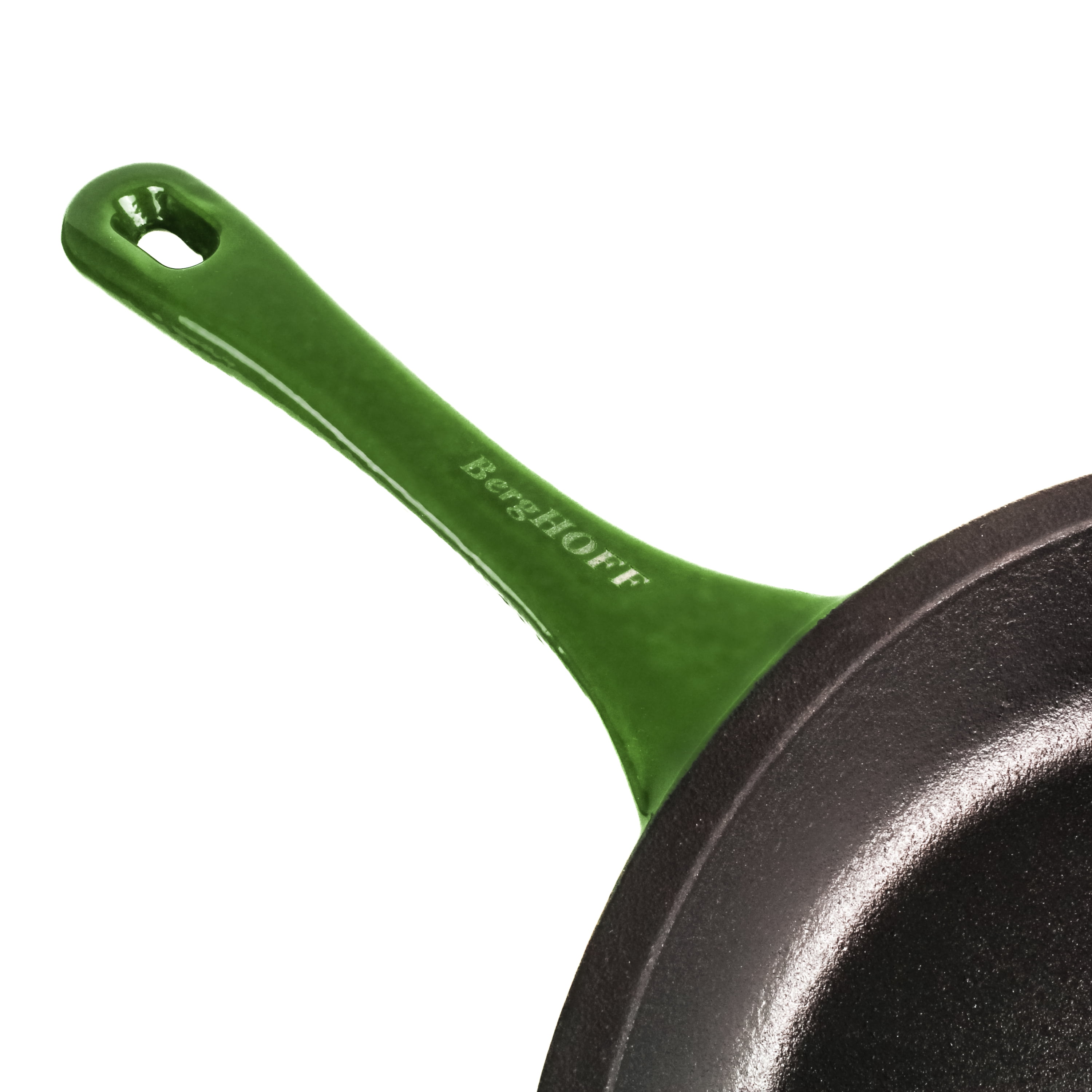 BergHOFF Neo 2pc Cast Iron 10" Fry Pan & 11" Grill Pan Cookware Set, Green