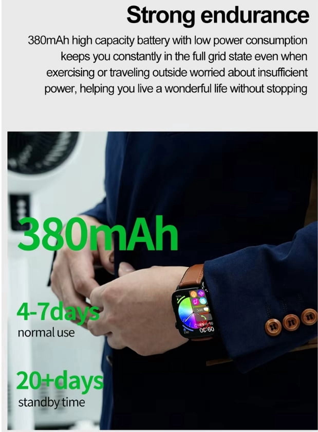 LAATIKUI ET580 smart watch bluetooth call monitoring sports waterproof smart watch