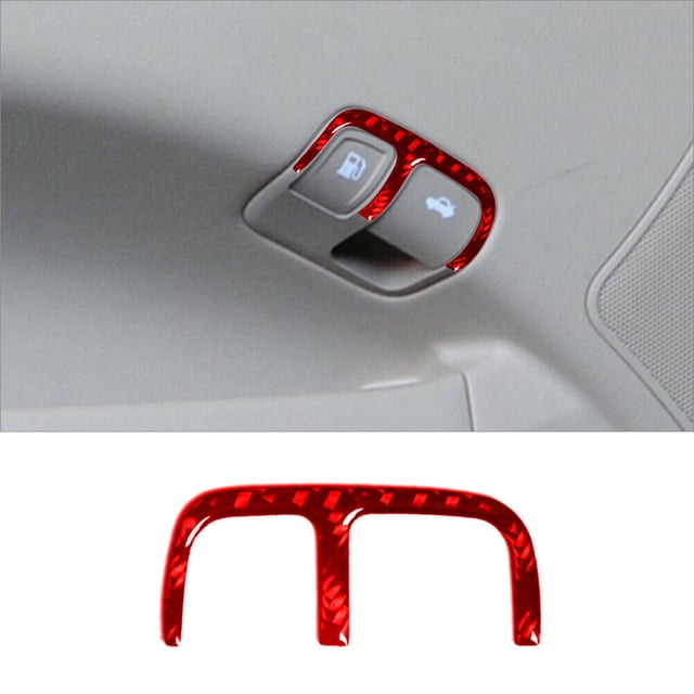 Real Bright Soft Car Interior Carbon Fiber Sticker DecorationRed Carbon Fiber Interior Driver Door Button Cover For Hyundai AzeraAuto Car Protection Interior Accessories