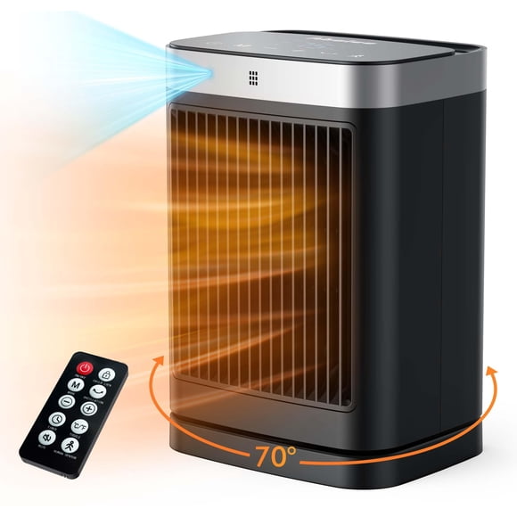 Calefactor cerámico Abolee de 1500 W con sensor de movimiento