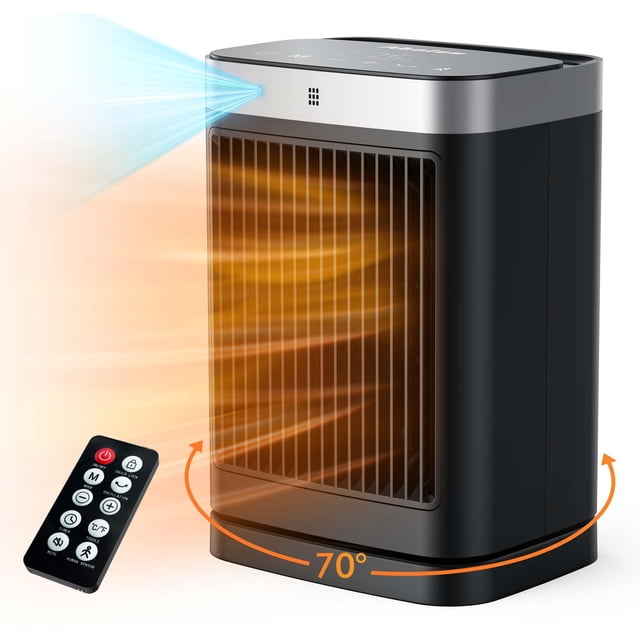 Calefactor cerámico Abolee de 1500 W con sensor de movimiento