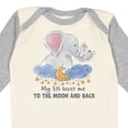 thumbnail image 4 of Inktastic My Titi Loves Me to the Moon and Back Elephant Family Boys or Girls Long Sleeve Baby Bodysuit, 4 of 5