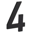 thumbnail image 1 of Unique Bargains 100mm/3.94' Acrylic 3D Self Adhesive House Number Address Sign Black, Number 4, 1 of 5