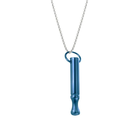 Necklaces & Pendants Meditation Breath Decompression Pendant Necklace Meditation Small Waist Round Pipe Whistle Jewelry Stress Breathing Necklace Men's Women's Gifts