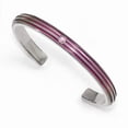 thumbnail image 5 of Edward Mirell Titanium Grooved Pink Anodized Pnk Sapphire Cuff Bracelet, 5 of 7