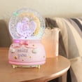 thumbnail image 5 of LED Light-Up Angel Moon Snow Globe Music Box, Pink "Miss You" Glitter Snow Globe with Automatic Snowfall, Musical Keepsake Gift for Girls, Christmas, Birthday, Valentine's Day and Home Decor, 5 of 7