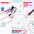 thumbnail image 3 of Set de bolígrafos Outline Banral Double Line, 36 colores, para manualidades, 3 of 9