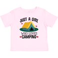 thumbnail image 3 of Inktastic Just a Girl Who Loves Camping Girls Baby T-Shirt, 3 of 5
