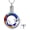 C-Cat Circle Crystal, variant on Cat/Dog Urn Necklace for Ashes Sterling Silver Pet Cremation Keepsake Memorial Jewelry for Ashes for Women , Embellished with Crystals from Austria, Personalized Custom Name Bar/Picture