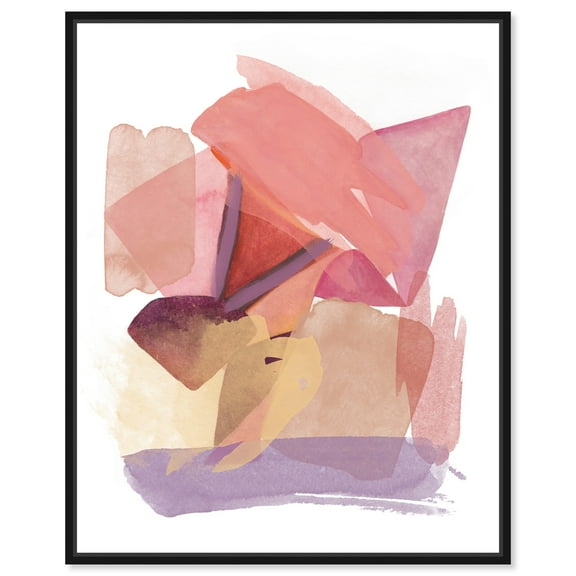 My Today Makeup Canvas Pastel Boho Abstracts by Art Remedy, Black Frame, 16" x 20"