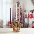 thumbnail image 4 of Avalon Gallery Advent Wreath Candle Holder Luxury Christmas Centerpiece, 8.75" x 10.25", 5 Taper Holy Family & Star, 4 of 4