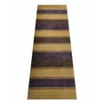 thumbnail image 4 of Rugsotic Carpets Hand Knotted Wool Area Rug 2'6''x10' Gold Purple Contemporary Runner Indoor Rug for Living Room, Bedroom Antimicrobial L00204, 4 of 5