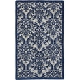 thumbnail image 3 of Nourison Damask Damask Ivory/Navy 2'3" x 3'9" Area Rug, (2x4), 3 of 8