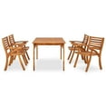 thumbnail image 3 of vidaXL 7 Piece Garden Dining Set Solid Acacia Wood, 3 of 11