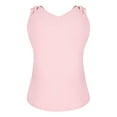 thumbnail image 5 of Mrat Linen Tank Tops Womens Fashion Solid Sleeveless V-Neck Bow Casual Tank Tops Vests Blouse Classic Cami S-97 Pink-A L, 5 of 6
