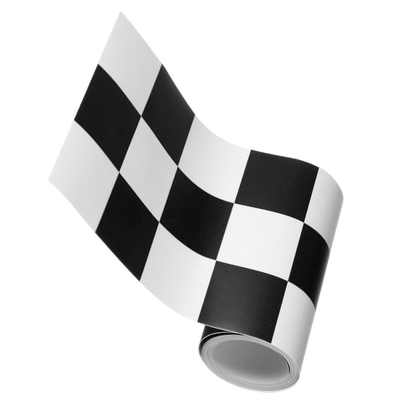 Hemobllo Bathroom Wall Trim PVC Self-Adhesive Checkered Decal for Decoration