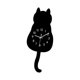 thumbnail image 5 of Reloj de pared con cola de gato meneando, bonito reloj decorativo de 17,5 x 43,5 cm de acrílico. Negro, 5 of 9