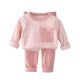 thumbnail image 2 of Cowsor Newborn Girl Clothes Baby Boys Sweatsuit Hooded Fleece Pullover and Pants Outfits Set Winter Loungewear 2 Piece, 2 of 5