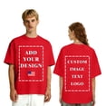 thumbnail image 5 of GZWYHT Custom Photo T-Shirts for Men Design Your Own Personalized Shirt on Front&Back Cotton Tess Customizable Text And Image Red XL, 5 of 6