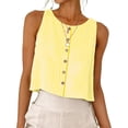 thumbnail image 5 of Xdegoge Striped Sleeveless Blouses for Women Cotton Linen Boat Neck Tank Tops Relaxed Fit Lightweight Breathable Flowy Shirts Summer Beach Vacation Casual Wear Holiday, 5 of 8