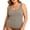 Brown, variant on cocolona Plus Size Tank Tops for Women With Built in Bras Button Down Sleeveless Solid Color Base Undershirts