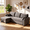 Dark Gray-NJ, variant on BSHTI L-Shaped Pull Out Sleeper Sofa Bed with Storage Chaise – 3-Seater Convertible Corduroy Sectional Couch for Small Living Room, Apartment, or Office, Black
