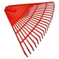 thumbnail image 1 of MOVTOTOP 1Pack Gardening Rake Red Plastic 21-Teeth Design for Weed Removal 15.9X12.6X1.8In, 1 of 6