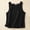 Black women's cotton linen tank top a1, variant on MORESEC Women's Cotton Linen Tank Top Square Neck Sleeveless Casual Loose Boho Blouse Summer Vacation Beachwear Basic Tee, White 2XL