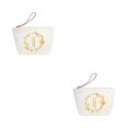 thumbnail image 3 of ZLight Exquisite Craft Letter Bag - Wide Application For Women For Mother Women Cosmetic Toiletry Bags H 2Set, 3 of 6