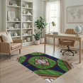 thumbnail image 2 of ODIKA Design With Crossed Bats Ball And Stitched Seam Accents Baseball Field Sport Pet Friendly & Kids Safe Play for Playroom, Bedroom, Reading Nook, 2 of 7