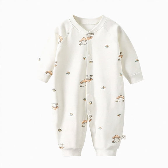 CAUYDY Newborn Girl Coming Home Outfits Baby Romper 3-6M 9-12M 18-24M Preemie Clothing Long Sleeve Bodysuit Fall Winter Infant Girls Pajamas Toddler Sleepers Sizes 0-3 Months,Orange