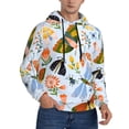 thumbnail image 2 of Wukai Insects and Flowers Print Men Hoodies Fleece Sweatshirts Long Sleeve Sweaters Pullover Fall Outfits Winter Clothes-XX-Large, 2 of 7