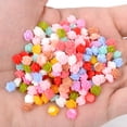 thumbnail image 1 of Cuentas de resina para la fabricación de joyas, abalorios de 8 estilos con base plana mixta, flor del sol y rosa, accesorios de decoración artística para teléfono, 100 piezas, 1 of 4