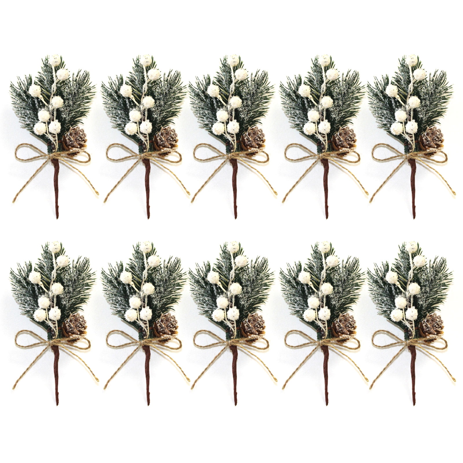 5Pcs Artificial Mini Pine Cones Flowers DIY Xmas Christmas Card Home Craft Decor 