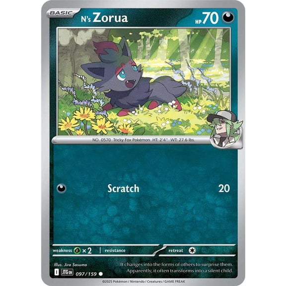 Pokemon Journey Together Common N's Zorua #97