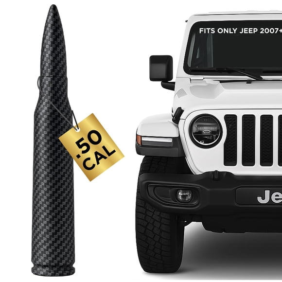 Antena EcoAuto 50 Cal Badass Bullet para Jeep Wrangler 2007+