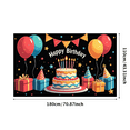 thumbnail image 3 of LUUFILx Happy Birthday Banner Decoration Photography Props Party Supplies Background Backdrop Stars Blue Theme Birthday Celebration Event Decor, 3 of 8