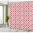thumbnail image 4 of Ambesonne Geometric Shower Curtain, Red Polka Dots Circles, 69"Wx84"L, Dark Coral White Blush, 4 of 4