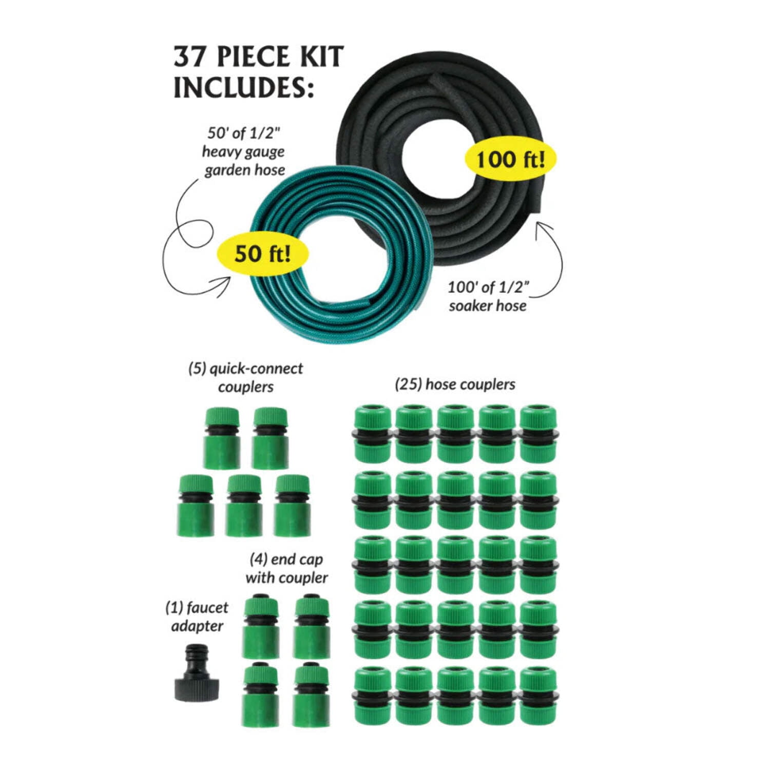 Ferry-Morse Complete Drip Irrigation System with 100ft Soaker & 50ft Garden Hose