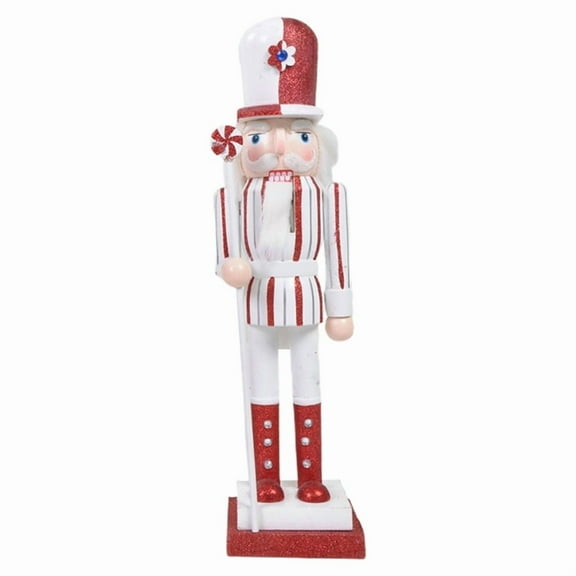 15 Inch Cake Candy Wooden Nutcracker Soldier Figures Christmas Decor for Indoor Tabletop Desktop Holiday Home Farmhouse